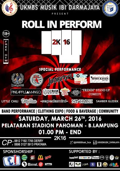 muhammad__rozaq's tweet photo. Acara keren niih "@bandarlampung: Roll In Perform 2K16|Saturday,March 26th 2016| @UKMBSMusik_DeJe FREE! https://t.co/fAAQOa5qJe