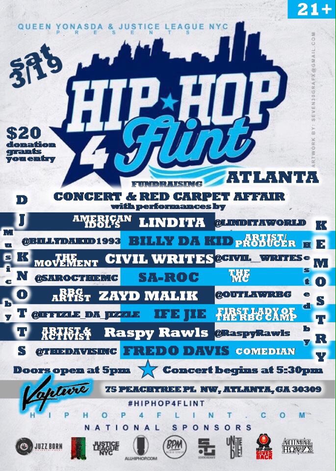 HipHop4FlintATL's tweet photo. Today is the day!! #HipHop4Flint #HipHop4FlintATL https://t.co/qIKIWwgH9A