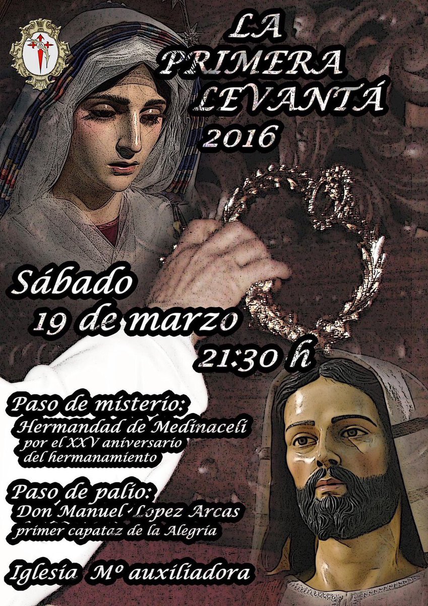 MedinaceliAlgec's tweet photo. Esta noche a las 21:30 nuestra Cofradia realizará la 1ª Levantá del Paso de Misterio https://t.co/1qJJo6HaOR