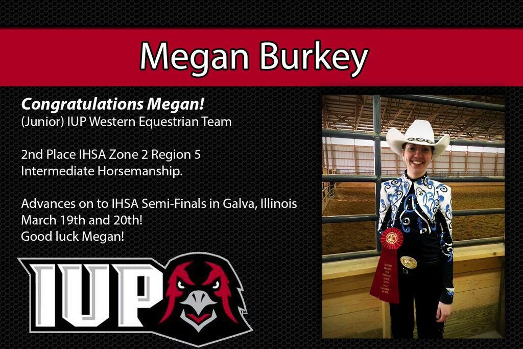Best of luck to Megan today! As she represents #IUP #RideIHSA <a href="/IUPStudentCoop/">IUP Student Co-op</a>