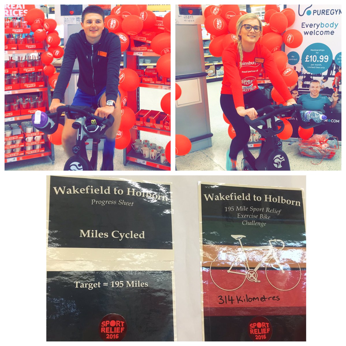 Smarketspeak's tweet photo. We're all go at @sainsburys @trinitywalk on our second day of #sportsrelief #Danny #Evie https://t.co/xdY2Wrbk63