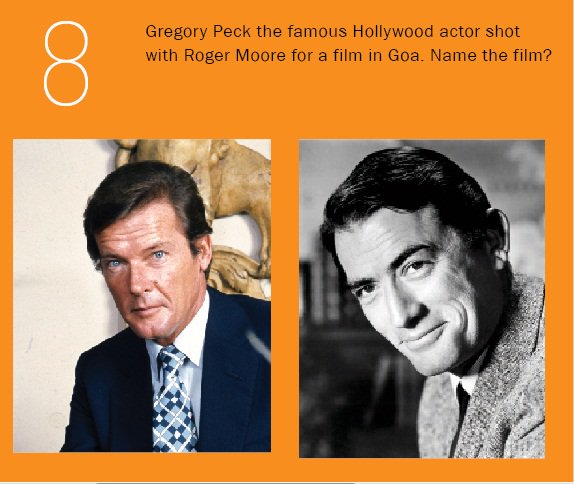 boxofficeindia's tweet image. Answer 8: #GregoryPeck and #RogerMoore shot for #TheSeaWolves in #Goa