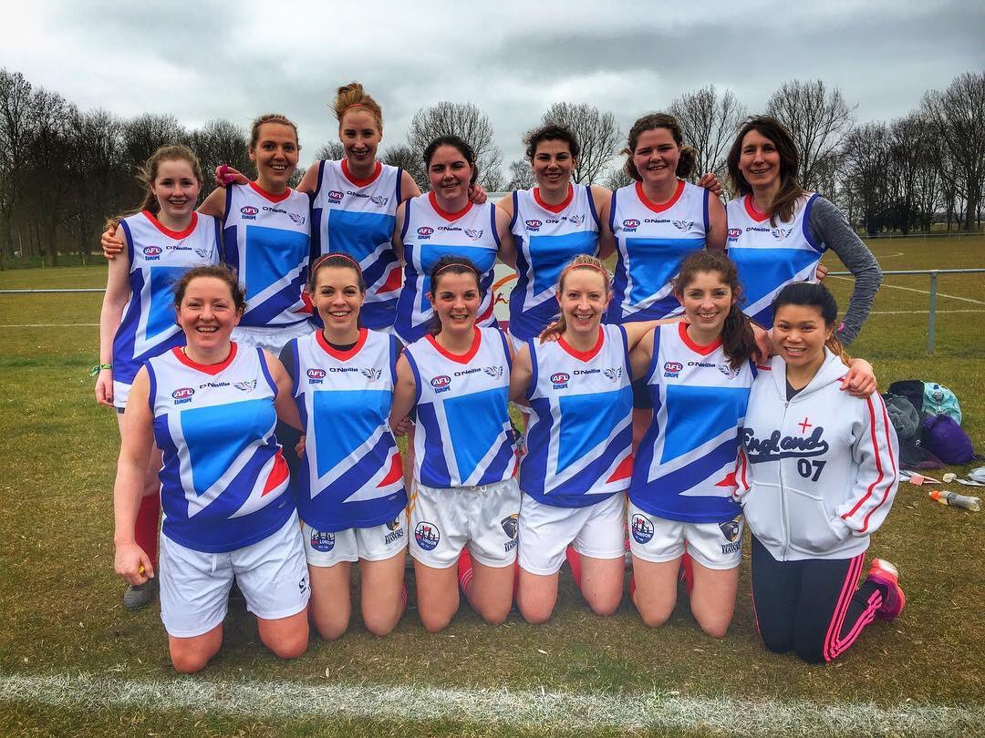 The <a href="/GBSwansAFL/">GB Swans</a> looking awesome in the new away kit