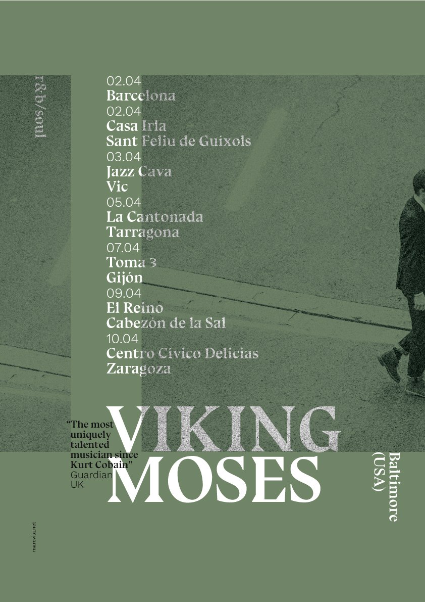 <a href="/VikingMoses/">Viking Moses</a> de gira en ABRIL. Del 2 al 10 en: Cataluña, Gijón, Cantabria y Zaragoza. Diseño by <a href="/estudimarcvila/">Marc Vila</a>