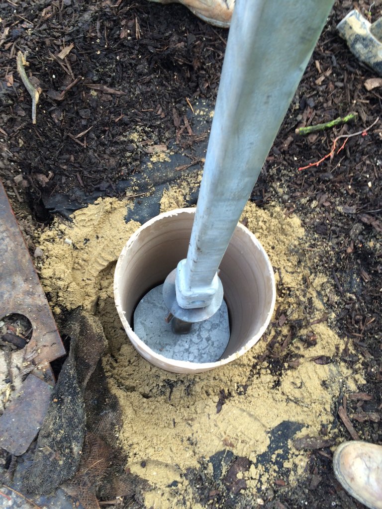 Helical screw pile installation in St. John's Wood working around protected trees with <a href="/bandg_tweets/">B&G Construction</a> and John Cromar