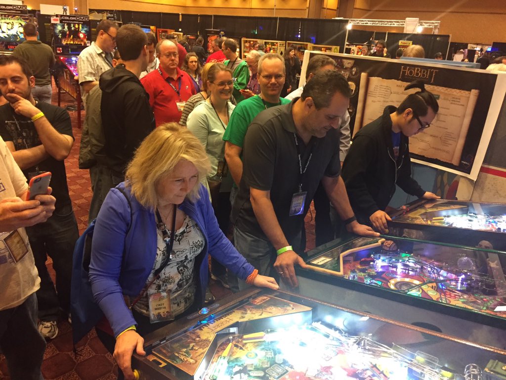 JJPinball's tweet photo. Texas Pinball Festival! Jack + Butch will be speaking at 5pm! #hobbit #wizardofoz #tpf #texaspinball @TXPinball https://t.co/i2NLF42MVV