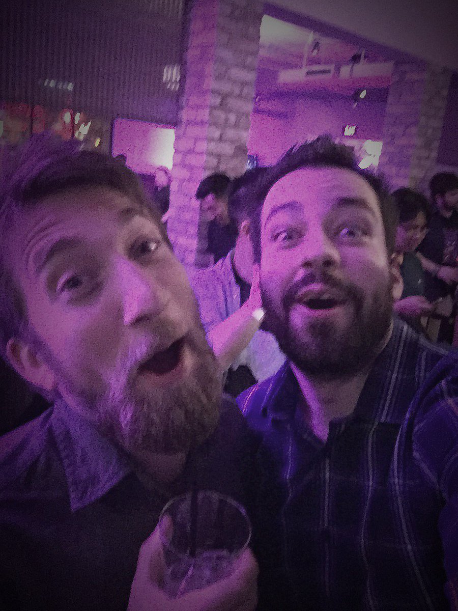 GassyMexican's tweet photo. Welp, me and @GavinFree kept the tradition alive. Always get that silly pic when we bump into each other. Cheers ;) https://t.co/LyPbDHujnf