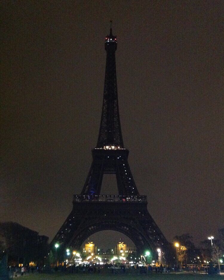 Merci France for switching off the lights on the Eiffel Tower to shine a light on #ClimateAction!