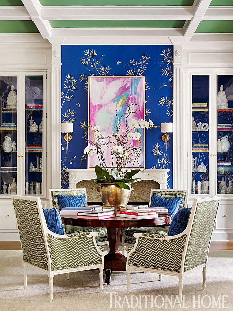 traditionalhome's tweet photo. We can't get enough of @ParkerKennedy's colorful study! See more from the @ASOShowHouse: https://t.co/nhNn6w3qQH. https://t.co/3di91AhVVb