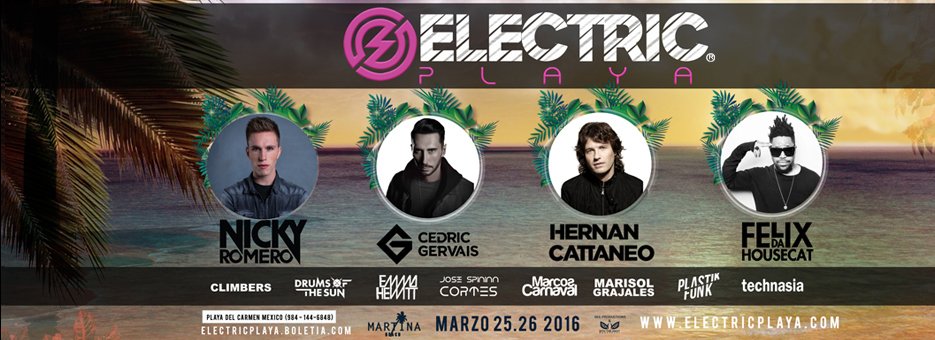ElectronicaMX's tweet photo. PLAYA DEL CARMEN: Felix Da Housecat, Hernan Cattaneo y más, 25 Marzo, Martina Beach Club, https://t.co/fVvoAmCSaG https://t.co/YeE95nBkAC