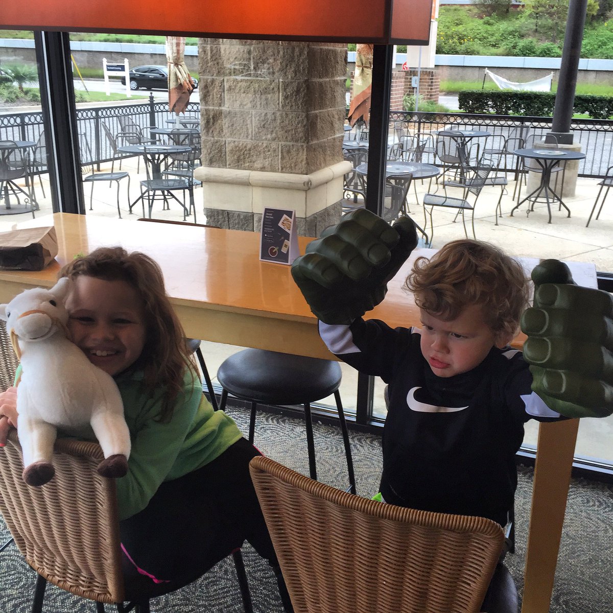 Cause Hulk gloves &amp; horse may come handy for breakfast...