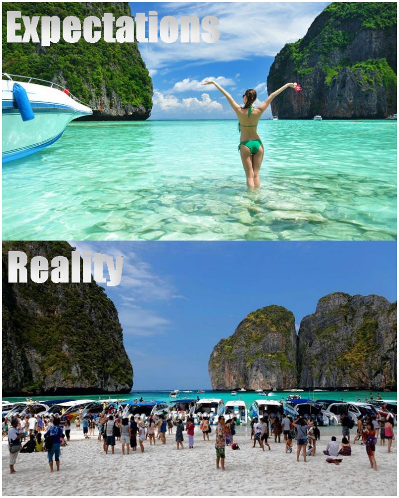 koh phi phi leh expectations vs realizty