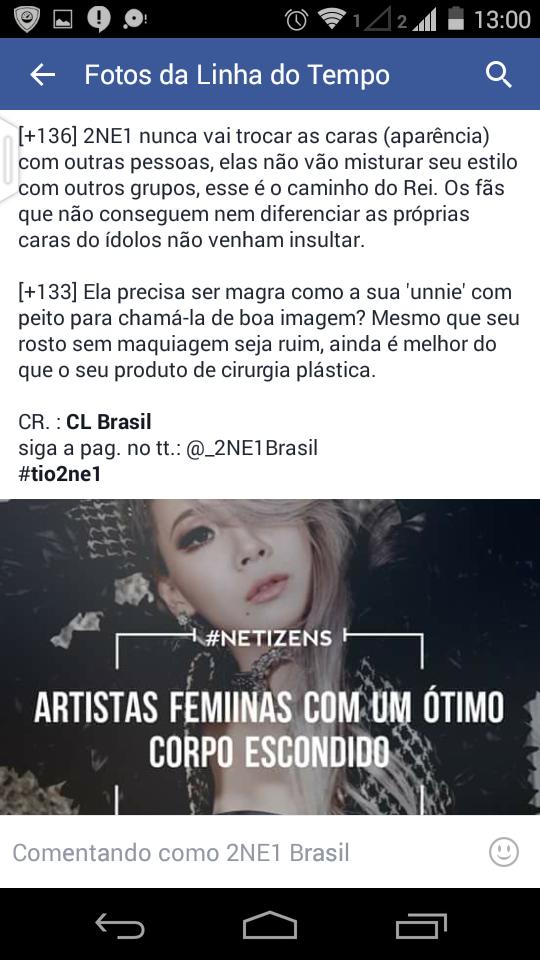_2NE1Brasil's tweet photo. [#NETIZENS] Netizens comentaram sobre o corpo de artistas femininas, entre elas está CL. https://t.co/hWnSXUneud