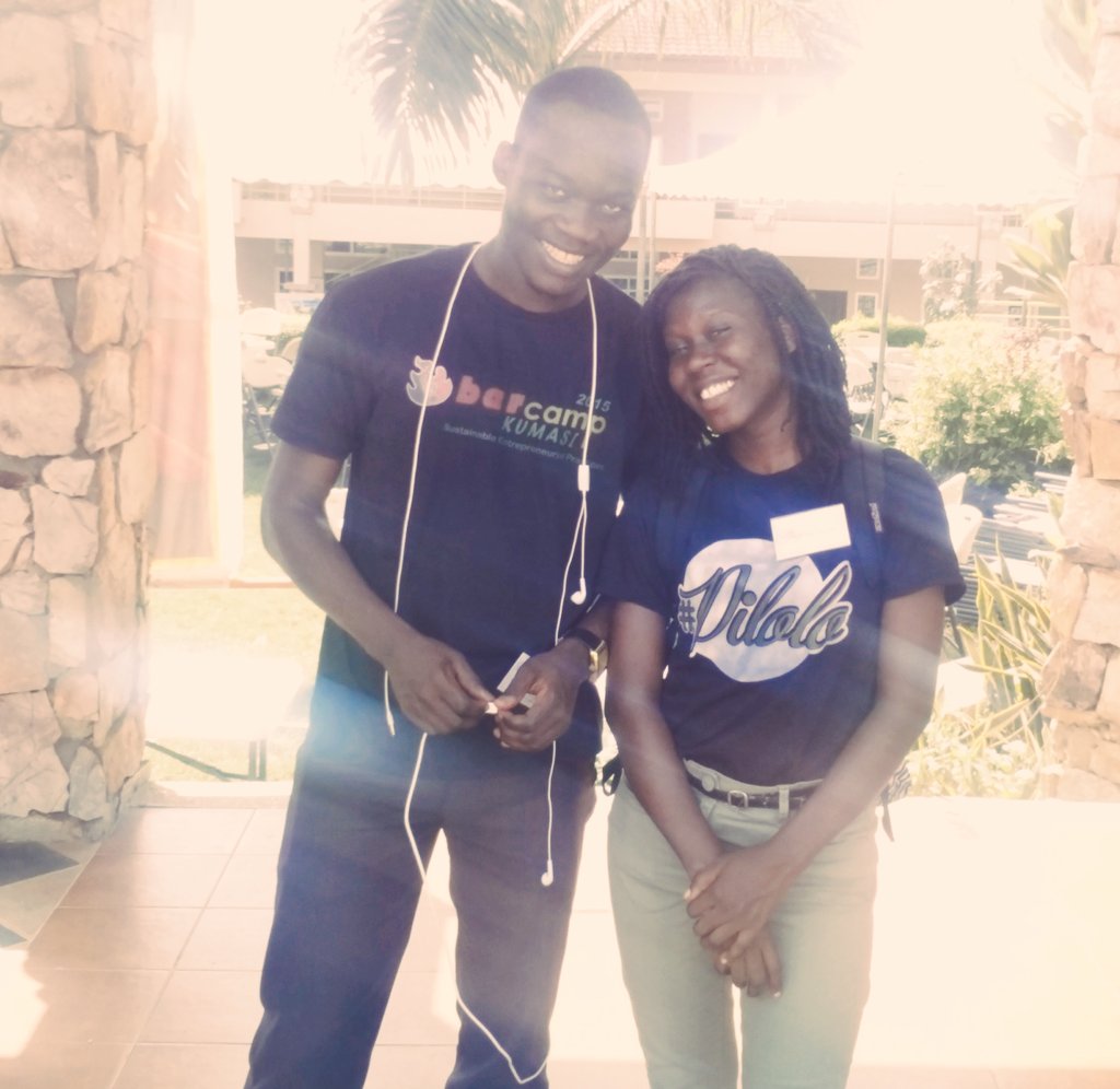 iamwolanyo's tweet photo. With @myraclera at Barcamp Ashesi #bcashesi.  Great to meet up. https://t.co/cfpyxREW8a
