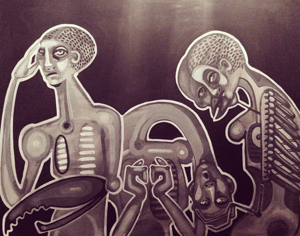 RaubAyers's tweet photo. Madman's Promenade 36"x48" acrylic on canvas https://t.co/U2Y5O6xG5d