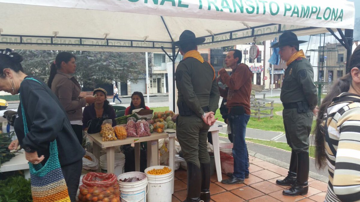 UnidosEnRegion's tweet photo. En #Pamplona la #PoliciaNteSder y los @CarabinerosCol apoyan a la comunidad en el #MercadoCampesino #FelizSabado https://t.co/UhcOKJVTxw