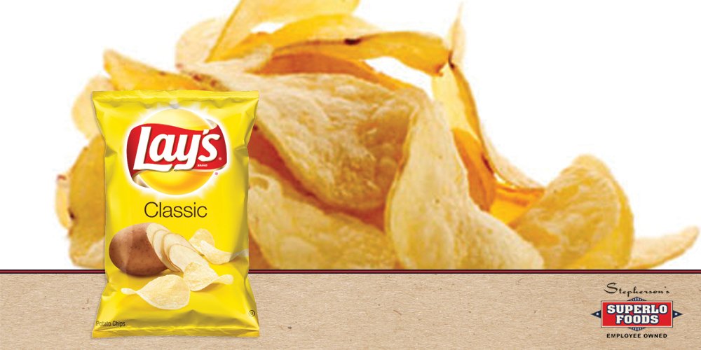 SuperloFoods's tweet photo. Stock up on this crowd pleasing snack today! Get 2/$5 of your favorite flavors of @LAYS  Potato Chips at SuperLo. https://t.co/7t6In55Mav