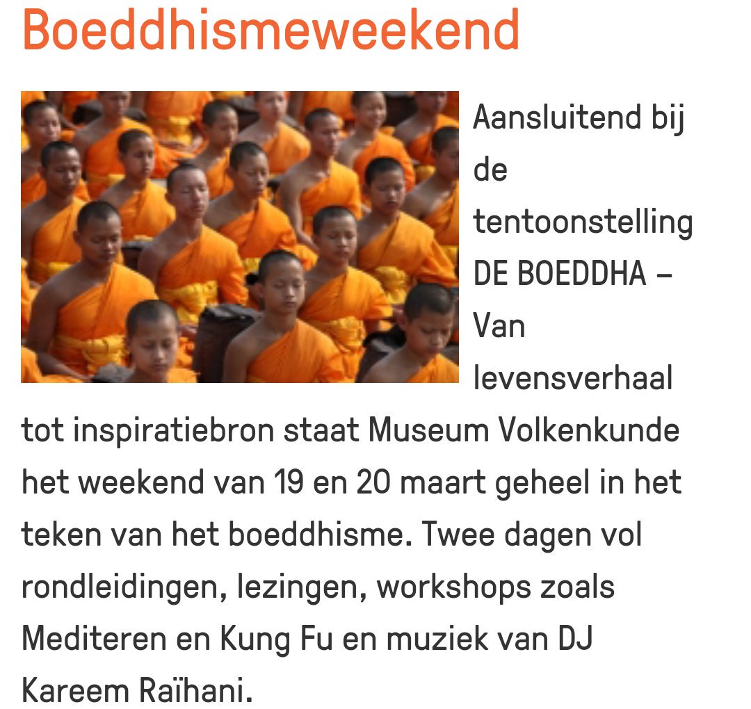 rkramer079's tweet photo. Vandaag naar het Boeddhismeweekend in het museum Volkenkunde Leiden geweest. #supervaring #inspirerend . #Aanrader! https://t.co/LbScaS7lQM