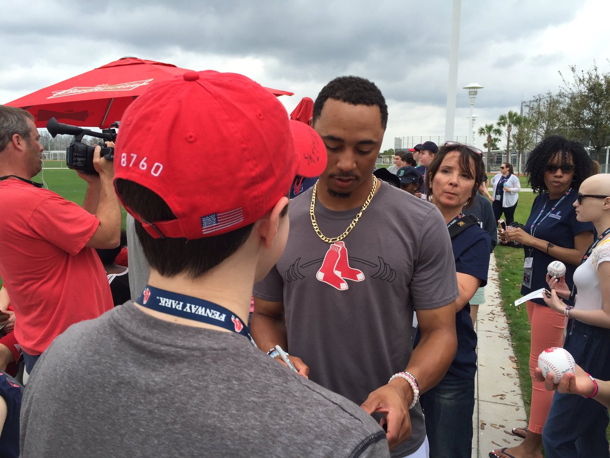 RedSox's tweet photo. Today the #RedSox are celebrating Jimmy Fund Day! We're kicking off the afternoon with a meet and greet! https://t.co/RduuDhVkbG