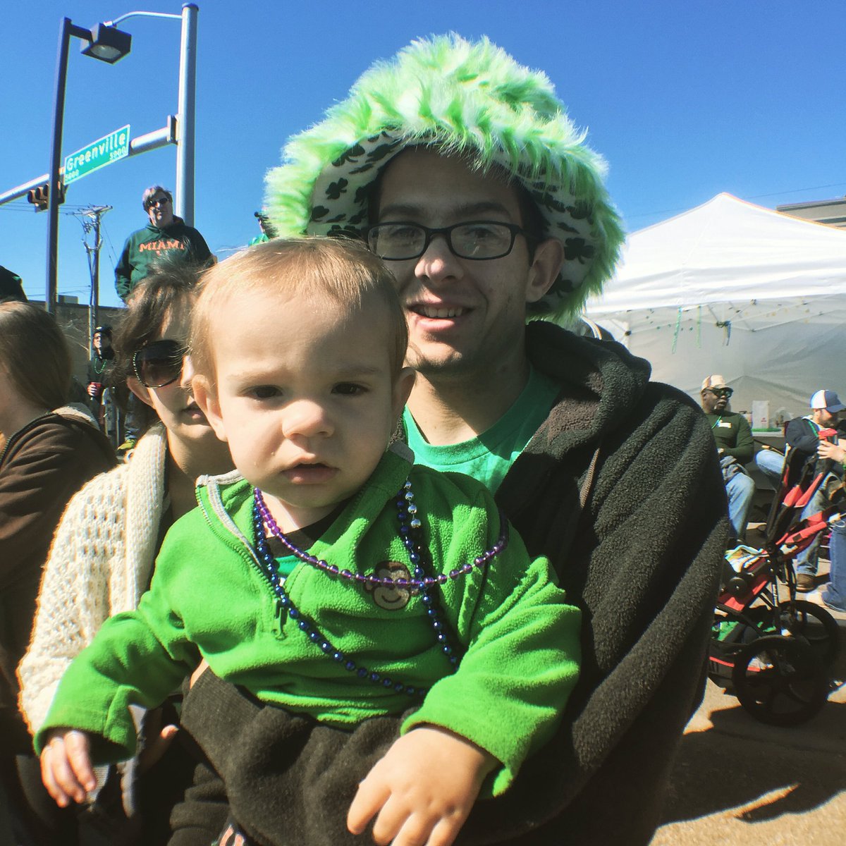 Too much cuteness out here! St. Patrick's Day parade!