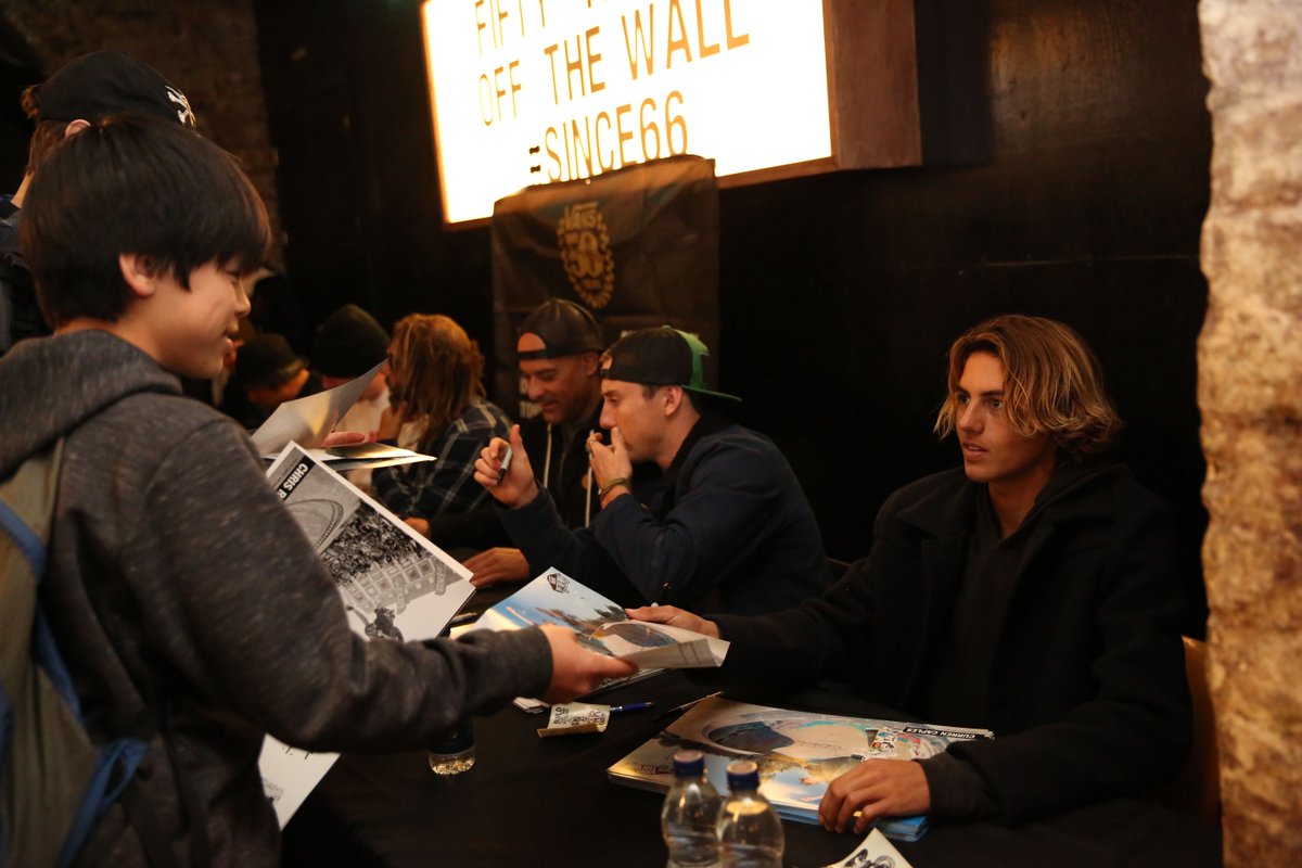 HouseOfVansLDN's tweet photo. 3 Generations of Vans riders at #HouseOfVans for today's signings. #Since66 https://t.co/WN1CwXCzD8