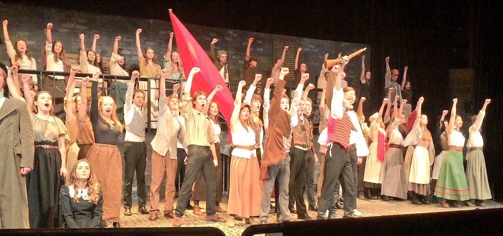 PHHSMusic's tweet photo. Only "One day more!" Tonight is Gala Night and sees the final show of a fantastic run. An amazing Cast! #PHHSLesMis https://t.co/UDWQQO3D0t