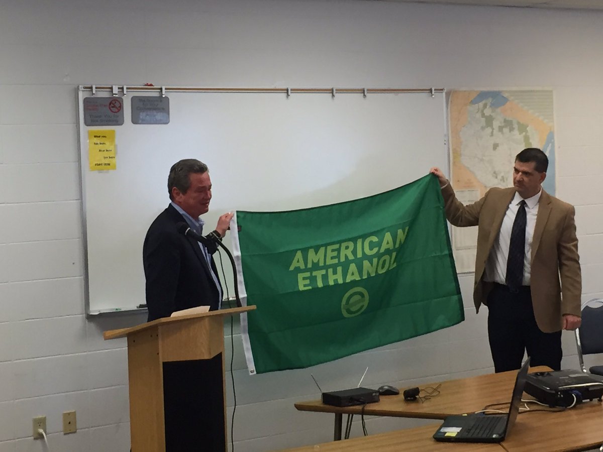 <a href="/GrowthEnergy/">Growth Energy</a> CEO <a href="/TomBuisGE/">Tom Buis</a> speaks at Ace Ethanol, "ethanol is the fuel of the future, fossil fuels are the past!!"