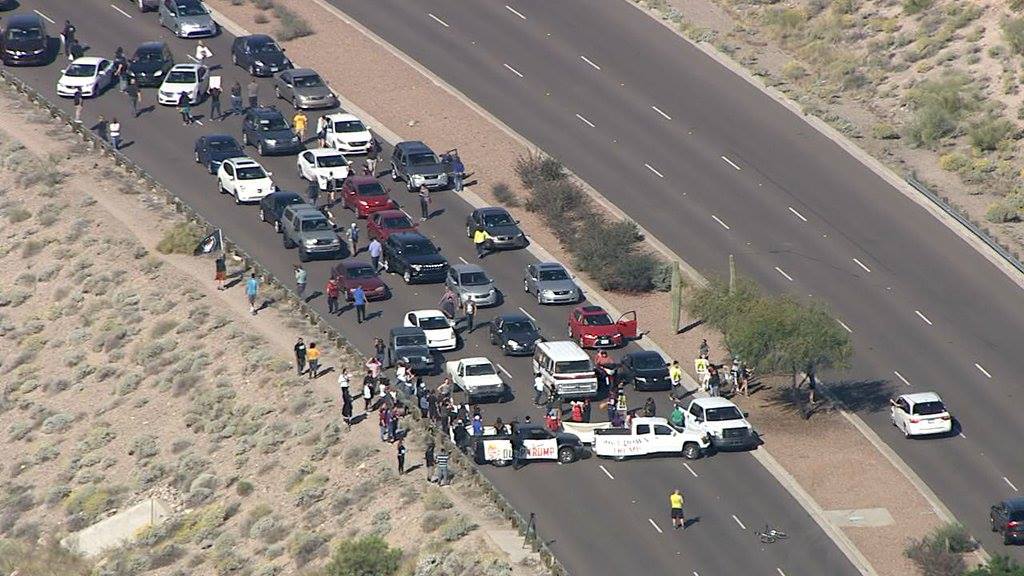 Hate-Filled Fascists Block Access to Trump Rally