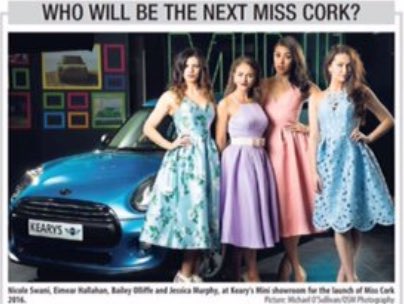 We are getting ready for @MissCork2016! Good luck to everyone taking part #mc16 check out our cars at the venue!