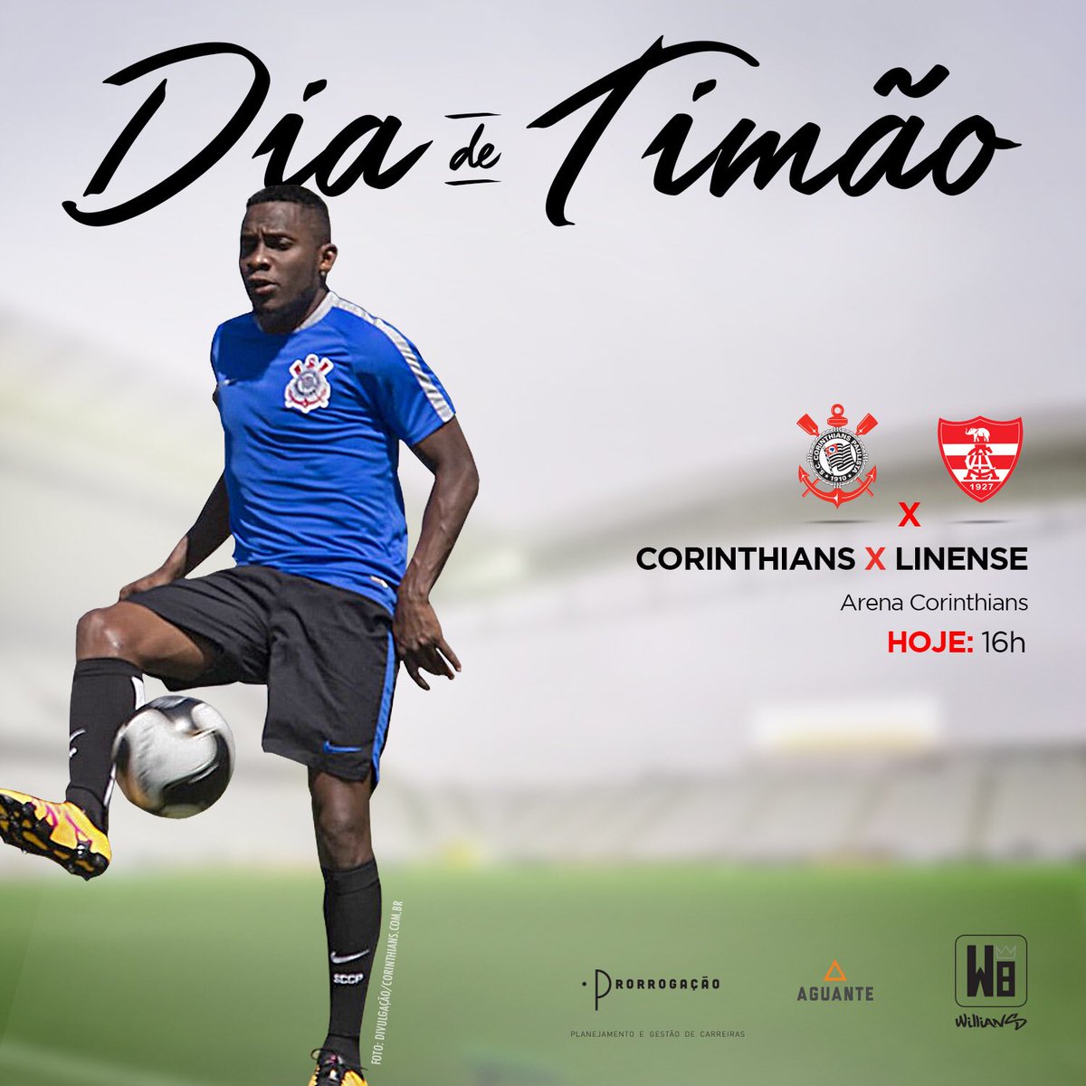 WilliansW8's tweet photo. A cada dia uma nova batalha 👊🏿🙌🏿 #VaiCorinthians https://t.co/Dh64yH8SkY