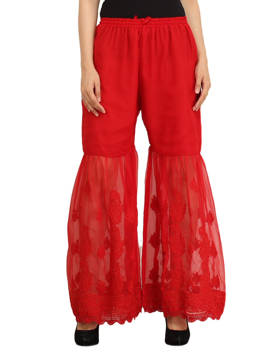 indiankala4u's tweet photo. Sexy and Romantic Red chikankari embroidery by hand Palazzo pant… https://t.co/DgpgEQo3we #handmade #IndianHandWork https://t.co/XHIHQobWhR