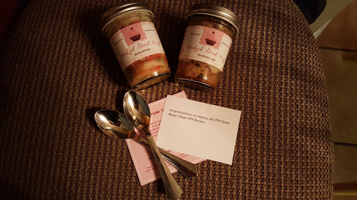 magestyayla's tweet photo. Thank You @GleimCPAReview for the @wkdgoodcupcakes #futureCPA #slayedit #CPAexam  #waitingonmylicense https://t.co/XApXKZlrFD