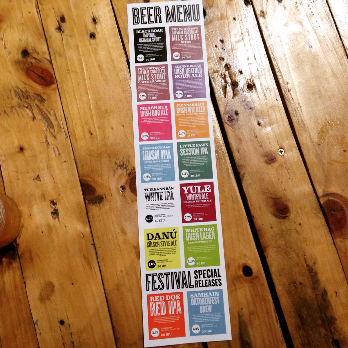 Think I'll be making my way through most of this menu today.. @whitehagbrewery #craftbeer #irishcraftbeer
