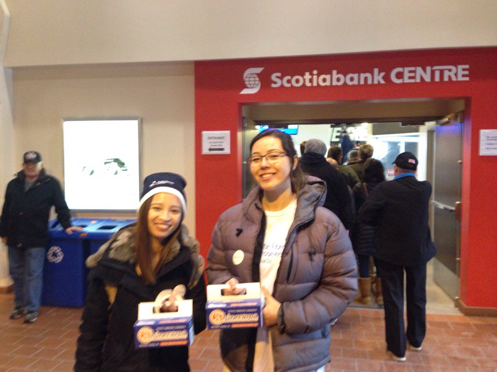 <a href="/dsushine/">Dalhousie Shinerama</a> fundraising at the #CIS Hockey Tournament in #Halifax #fightCF #ShineLove