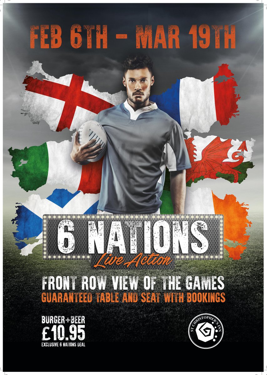StChrisPub's tweet photo. Last games! We're showing #6nations. https://t.co/9w3FAUXpEt
