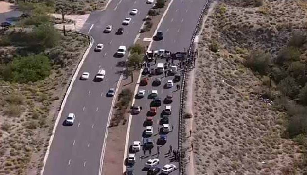 Progressive communists block traffic in Arizona