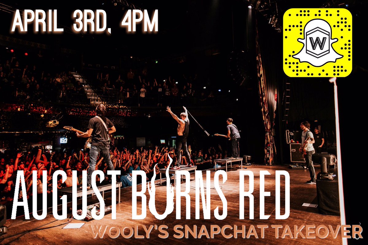 Woolysdm's tweet photo. @abrband takes over our Snapchat on April 3rd! Add our geo tag or follow us at "woolysdm" https://t.co/5fdiOHId6F