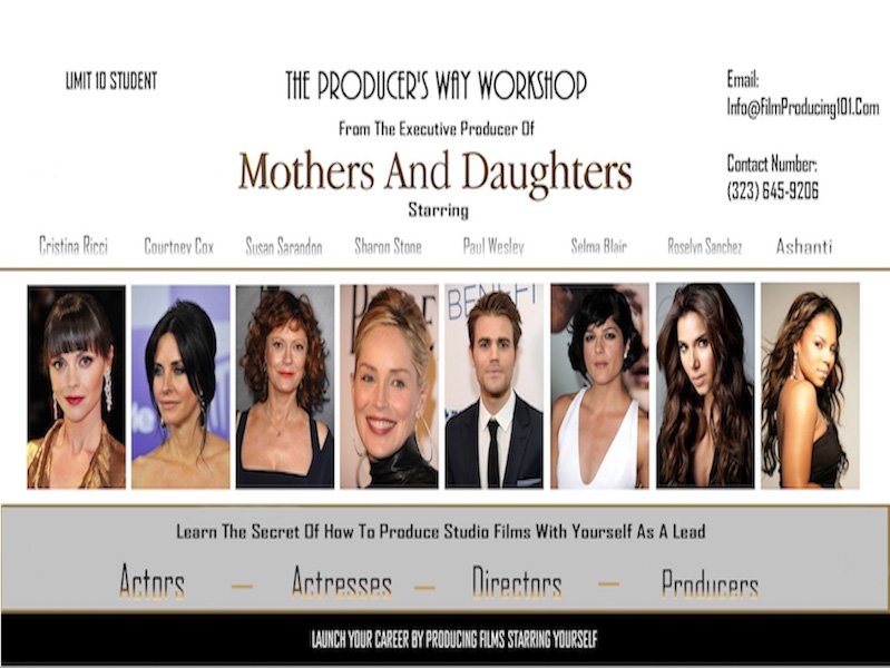 WorkshopWay's tweet image. Producing workshop for Actors in Hollywood. Details at filmproducing101.com
#Filmmaking #Producing #Acting