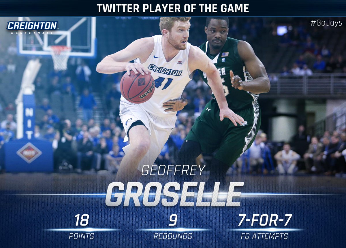 As voted by the fans, tonight's Twitter Player of the Game is: Geoffrey Groselle! #GoJays #RiseTogether
