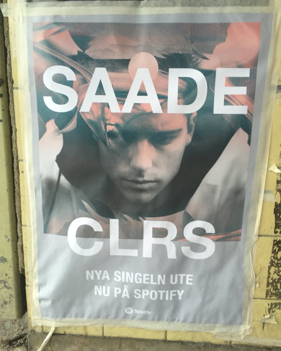 BeatriceSjunne1's tweet photo. @ericsaademusic snygg poster man såg idag på stan ✌🏼️🎼✨ #CLRSsaade #colors #spotify https://t.co/wqJ7YKqHa7