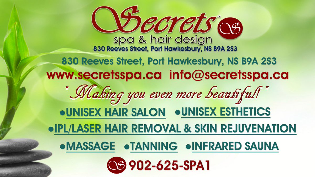 SSHairDesign's tweet image. Secrets spa offers the best in hair services, aesthetics, laser treatments, , massage therapy, tanning and more!