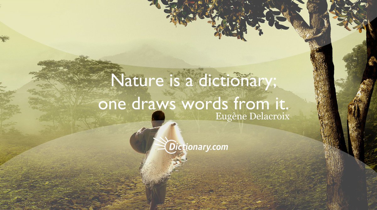 Dictionarycom's tweet photo. With the first day of Spring around the corner, what in nature inspires your writing? https://t.co/Wv73u9Z7lz