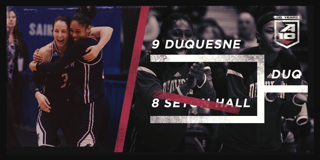 atlantic10's tweet photo. Dukes Win and Advance! @DuqWBB #1world1team1goal https://t.co/lp2hHmBBCf