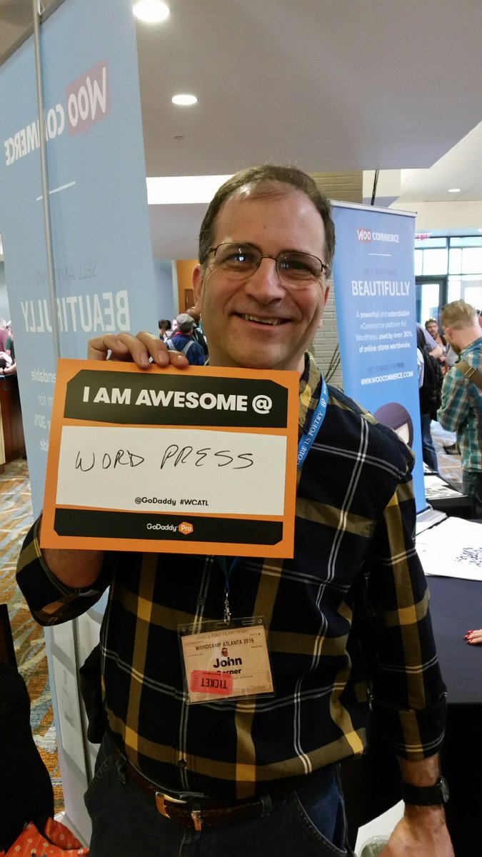 jdorner's tweet photo. thanks to @godaddy for sponsoring #wcatl https://t.co/r3P2B4eFhv