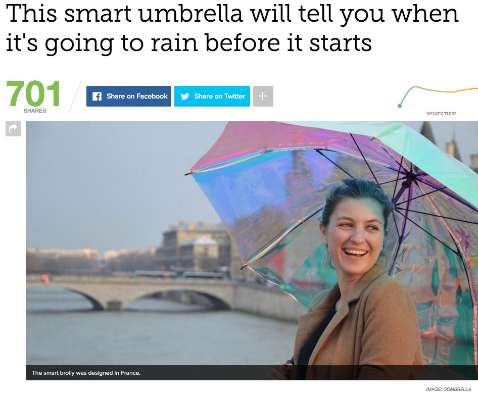 NewerTech's tweet photo. Really, we need an umbrella to tell us this. #weirdtech #NewerTech https://t.co/tEjdBtYs1K https://t.co/cXYmzVhOBp