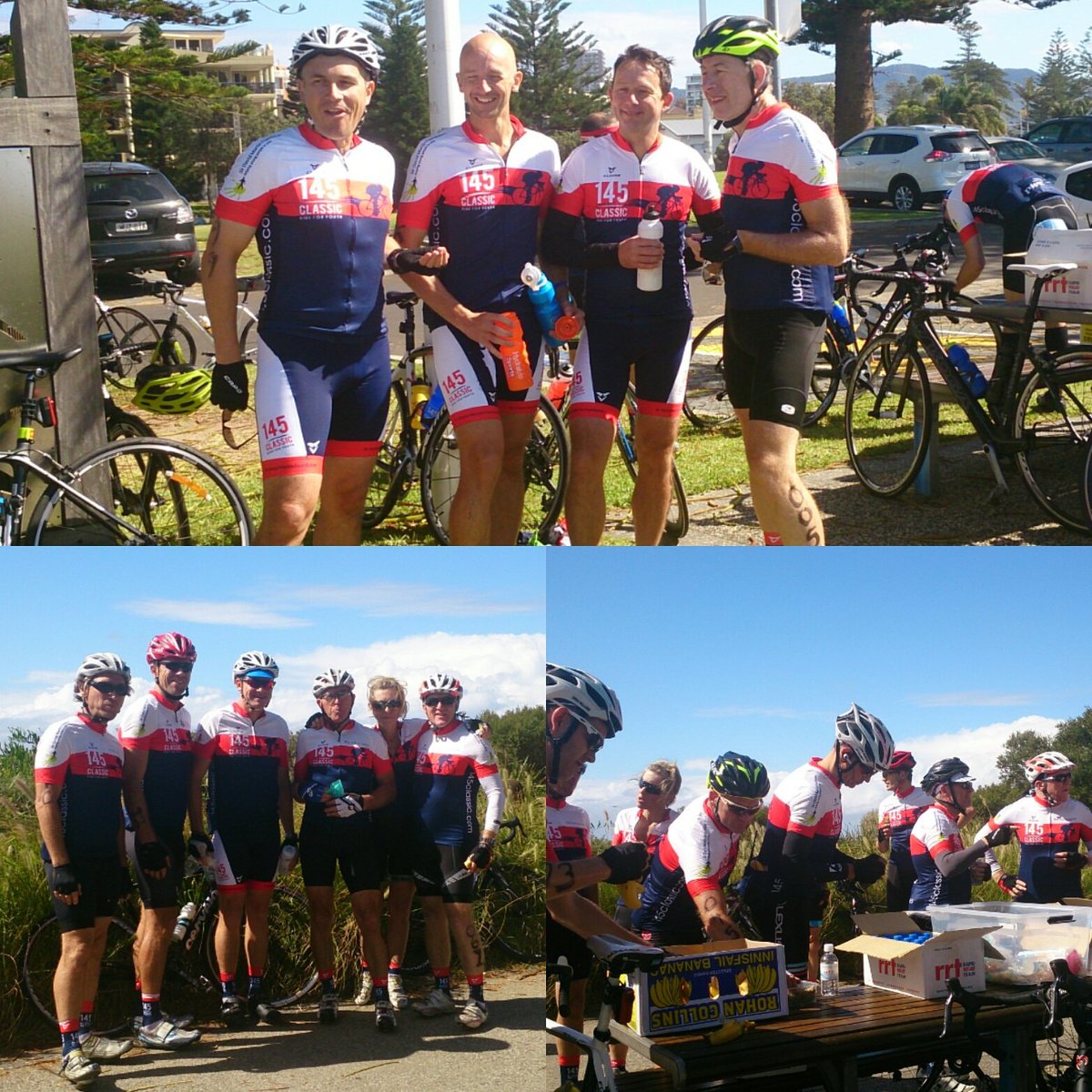 #145Classic riders refuelling before next leg to #Kiama #cycling #ride #bike <a href="/MildrenKylie/">Kylie Mildren</a> <a href="/natbromhead/">Nat Bromhead</a>