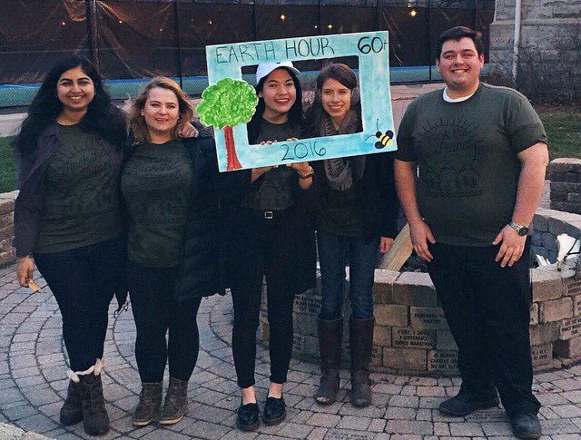 Join the sustainability committee at 8:30 at the Circle of Warmth for Earth Hour to help #ChangeClimateChange