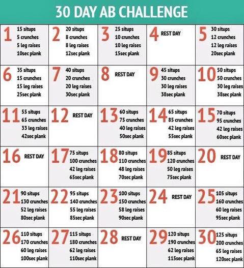 REALWORKOUT's tweet photo. 30 day ab challenge https://t.co/8Mycr3IG8O