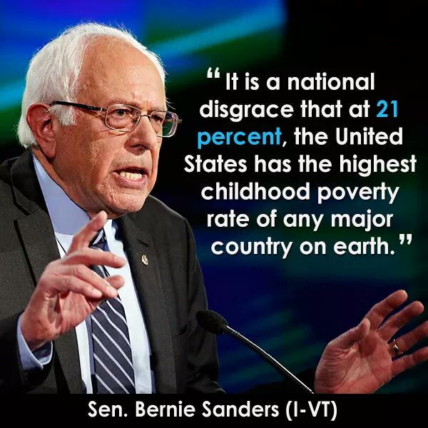 #BernieSanders #childhoodpoverty #ForThePeople #Bernie @People4Bernie @elizadushku @Women4Bernie @WomenforSanders