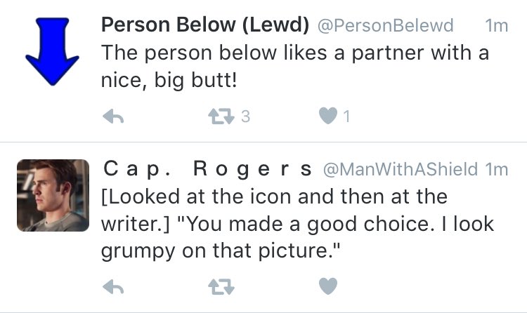 "If this is true, @ManWithAShield, I'd be your best partner."